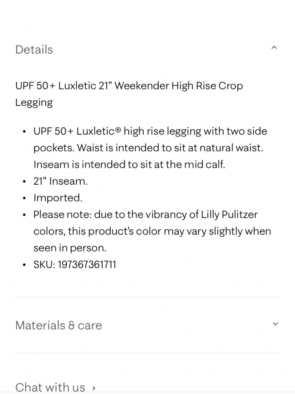 NWT Lilly Pulitzer Upf 50 Luxletic weekender crop stretch exercise pants S - Picture 2 of 11